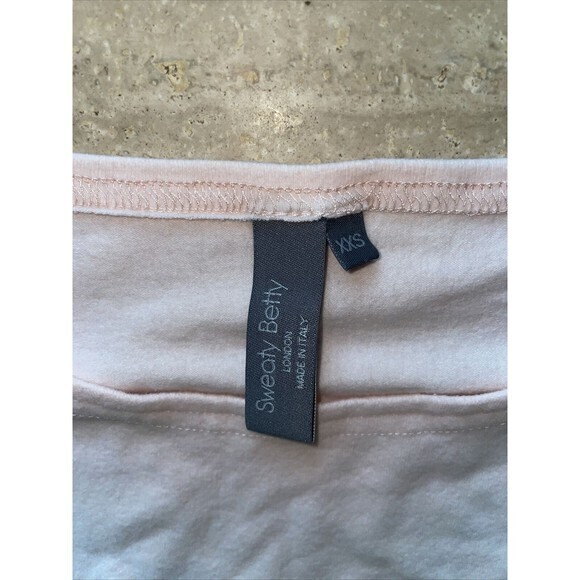 SWEATY BETTY Harmonise Pink Luxe Italian Fleece Sweatshirt Pullover Sz XXS - Picture 2 of 3
